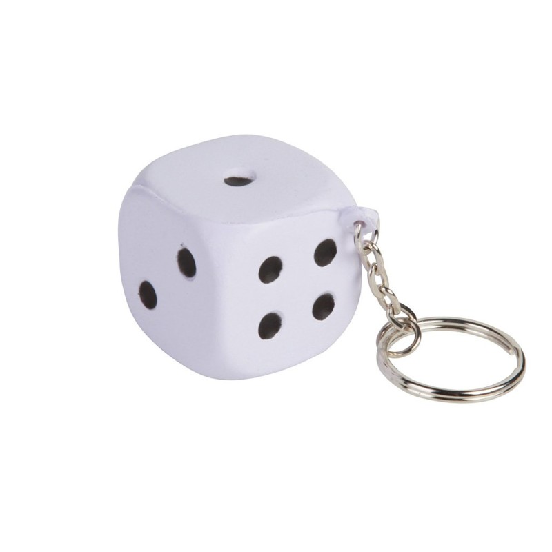 Portachiavi antistress in pu bianco personalizzato E14236B Portachiavi antistress in pu bianco personalizzato E14236B