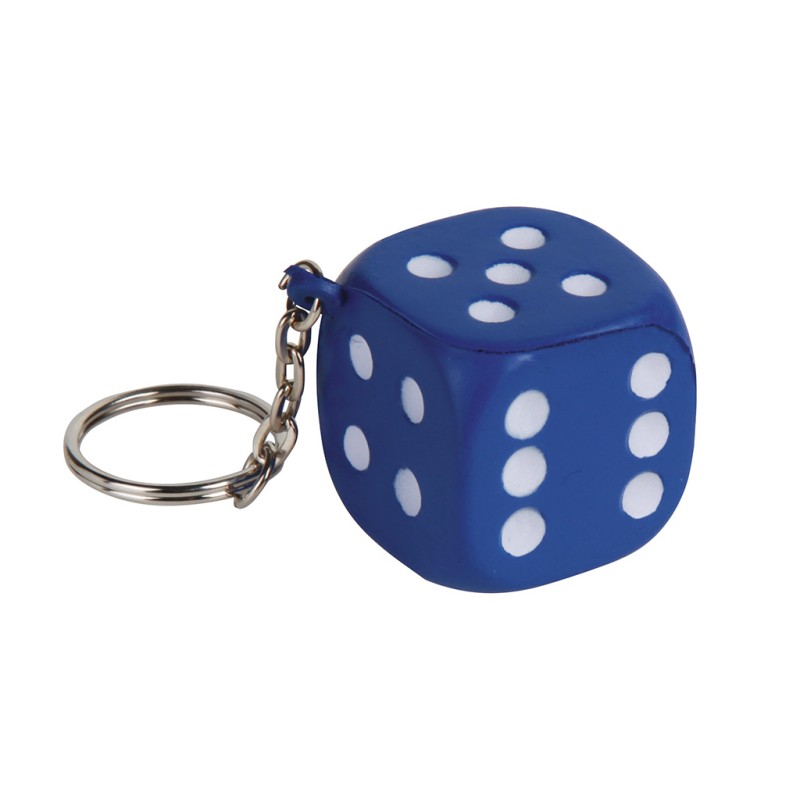 Portachiavi antistress in pu blu royal personalizzato E14236BL