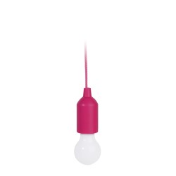 Lampada ad un led in plastica e poliestere fucsia personalizzata E14247FU Lampada ad un led in plastica e poliestere fucsia personalizzata E14247FU