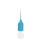 Lampada ad un led in plastica e poliestere blu sky personalizzata E14247SK