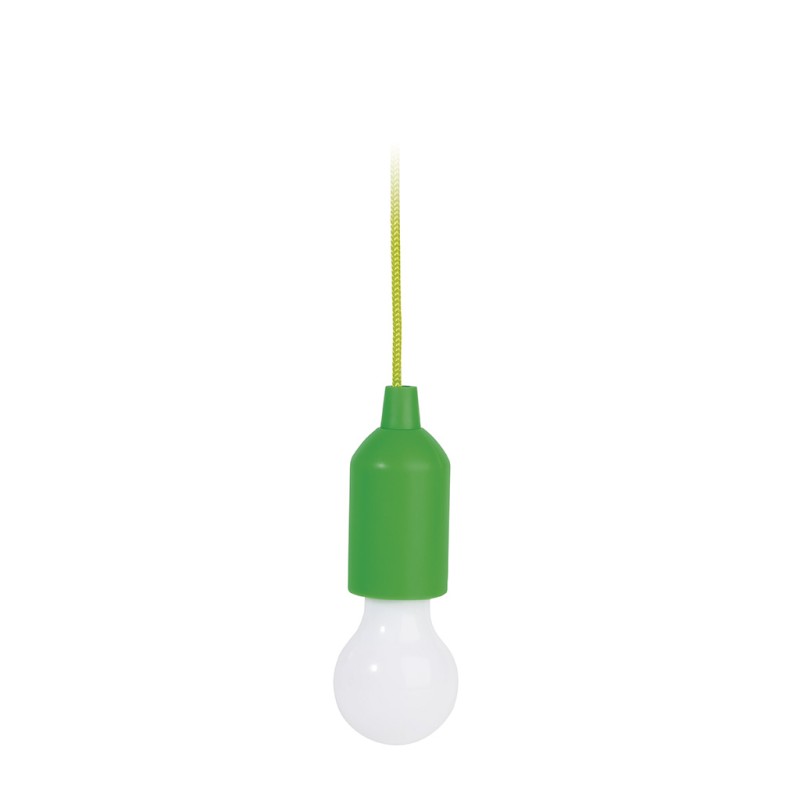 Lampada ad un led in plastica e poliestere verde acido personalizzata E14247VA Lampada ad un led in plastica e poliestere verde acido personalizzata E14247VA
