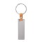 Portachiavi in metallo e pu arancione personalizzato E14260A