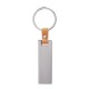 Portachiavi in metallo e pu arancione personalizzato E14260A