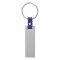 Portachiavi in metallo e pu blu royal personalizzato E14260BL
