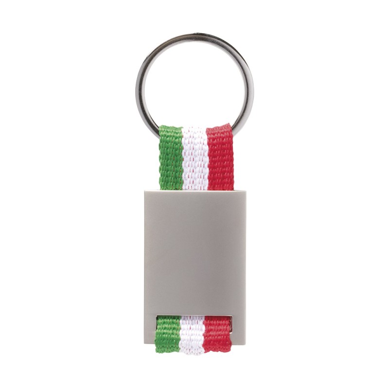 Portachiavi in metallo e poliestere personalizzato E14264
