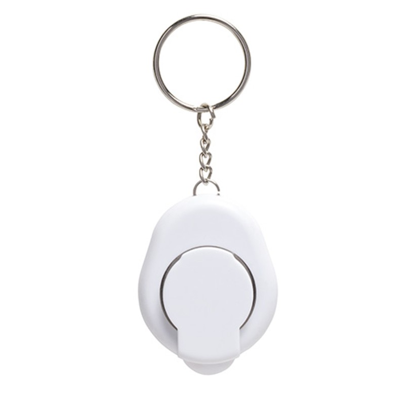 Portachiavi in plastica e metallo bianco personalizzato E14267B Portachiavi in plastica e metallo bianco personalizzato E14267B
