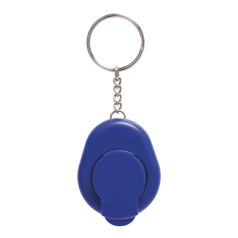 Portachiavi in plastica e metallo blu royal personalizzato E14267BL Portachiavi in plastica e metallo blu royal personalizzato E14267BL