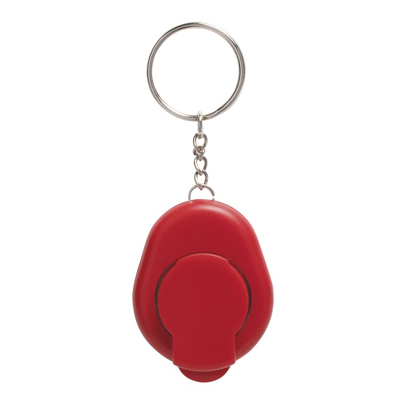 Portachiavi in plastica e metallo rosso personalizzato E14267R Portachiavi in plastica e metallo rosso personalizzato E14267R