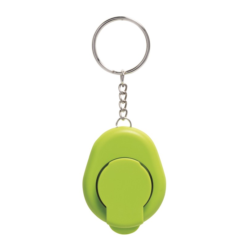 Portachiavi in plastica e metallo verde acido personalizzato E14267VA Portachiavi in plastica e metallo verde acido personalizzato E14267VA