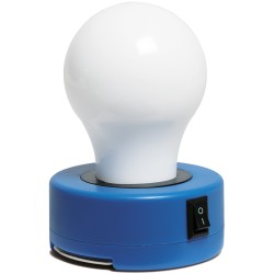 Lampada ad un led in plastica e metallo blu royal personalizzata E14269BL Lampada ad un led in plastica e metallo blu royal personalizzata E14269BL
