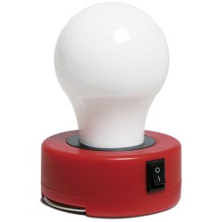 Lampada ad un led in plastica e metallo rossa personalizzata E14269R Lampada ad un led in plastica e metallo rossa personalizzata E14269R