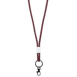 Porta badge in poliestere rosso personalizzato E14280R