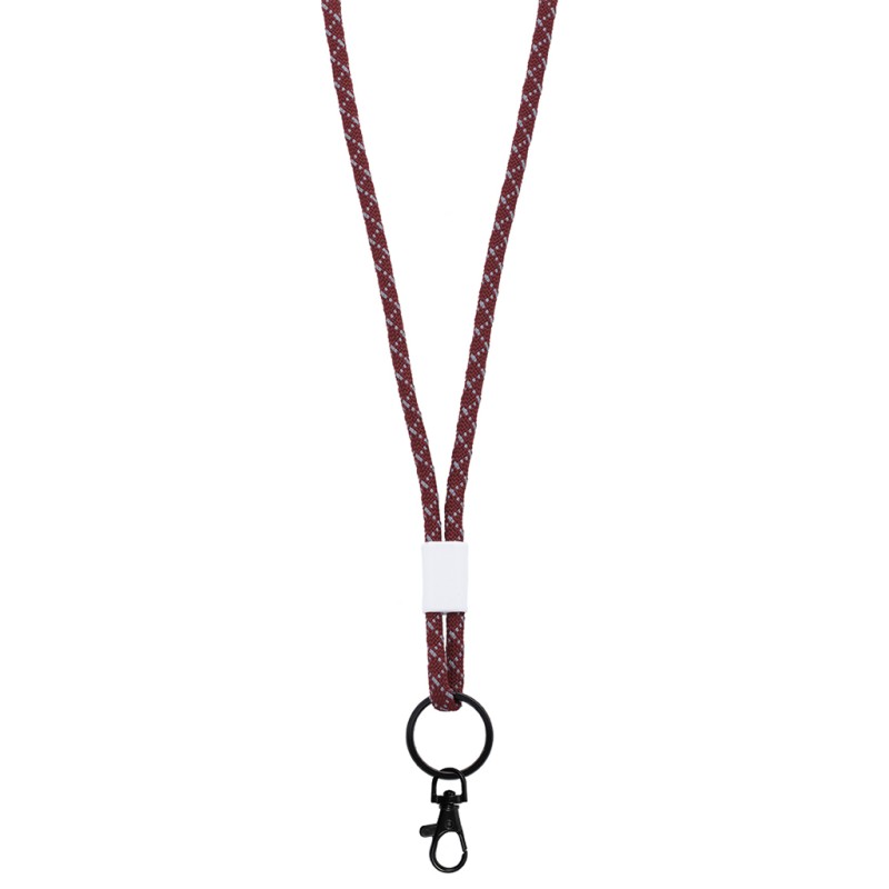 Porta badge in poliestere rosso personalizzato E14280R