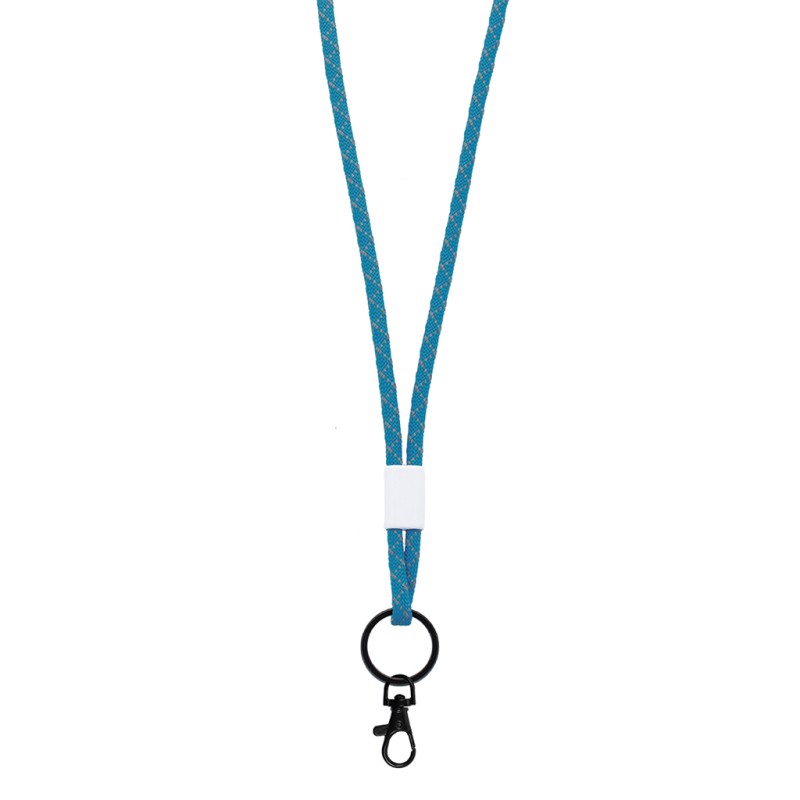 Porta badge in poliestere blu sky personalizzato E14280SK