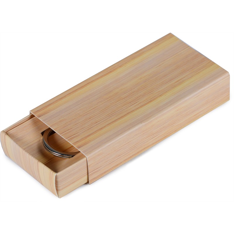 Portachiavi roteante in bamboo personalizzato E14288