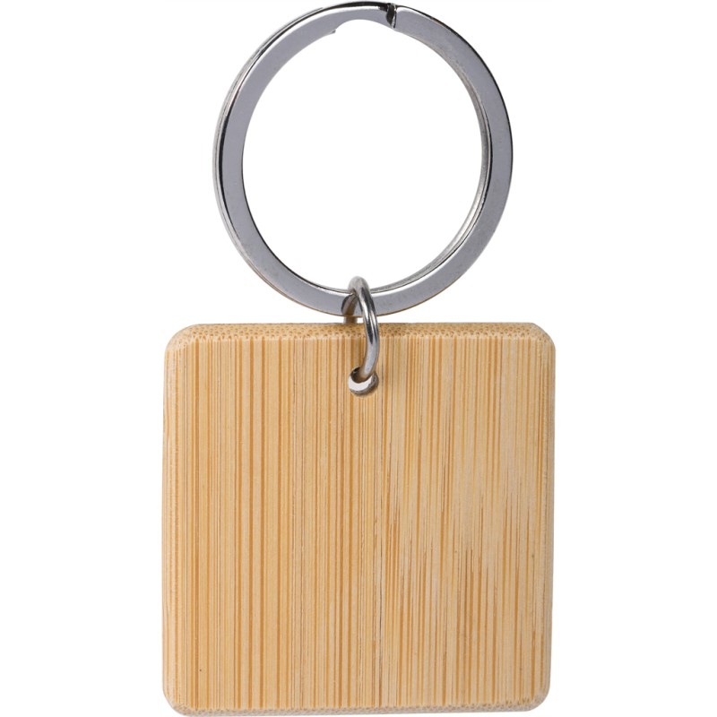 Portachiavi in bambù personalizzato E14291