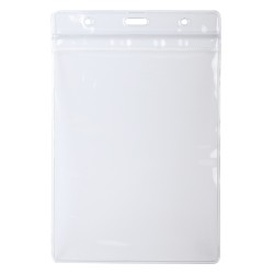 Bustina verticale porta badge in plastica personalizzato E14294