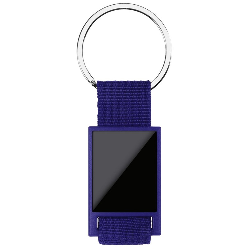 Portachiavi in plastica blu royal personalizzato E14331BL Portachiavi in plastica blu royal personalizzato E14331BL