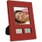 Orologio lcd con portafoto in plastica e pu rosso personalizzato E14344R