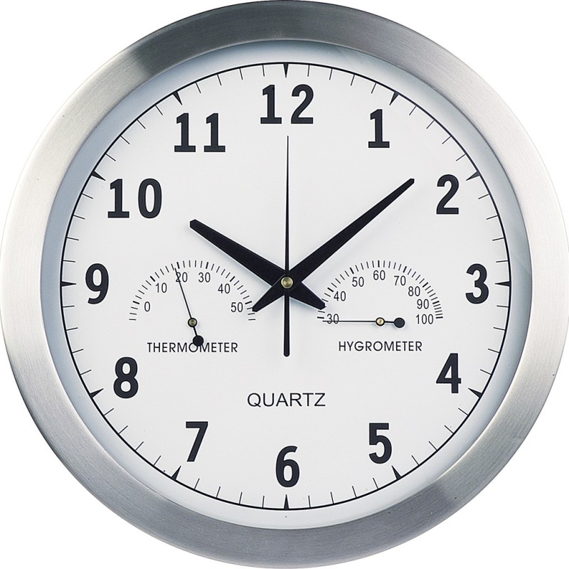 Orologio da parete  in alluminio e vetro personalizzato E14401