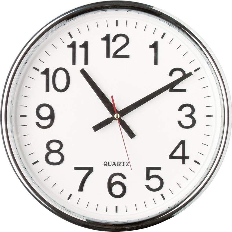 Orologio da parete maxi in plastica e vetro personalizzato E14409