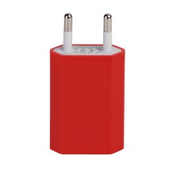 Alimentatore usb in plastica rosso personalizzato E14496R