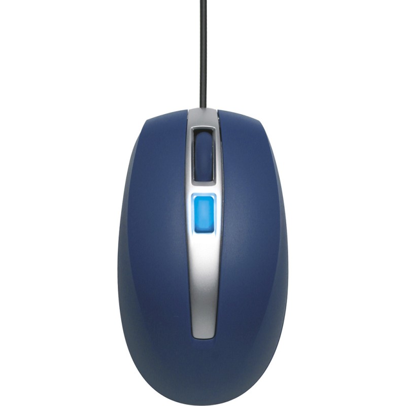 Mouse ottico in plastica blu royal personalizzato E14507BL
