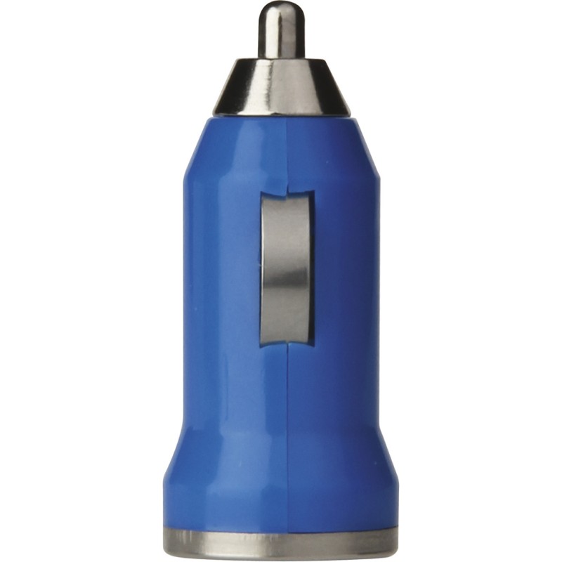Caricatore da auto in plastica e metallo blu royal personalizzato E14509BL