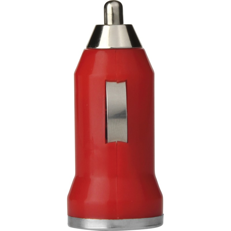 Caricatore da auto in plastica e metallo rosso personalizzato E14509R