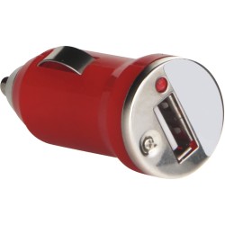 Caricatore da auto in plastica e metallo rosso personalizzato E14509R