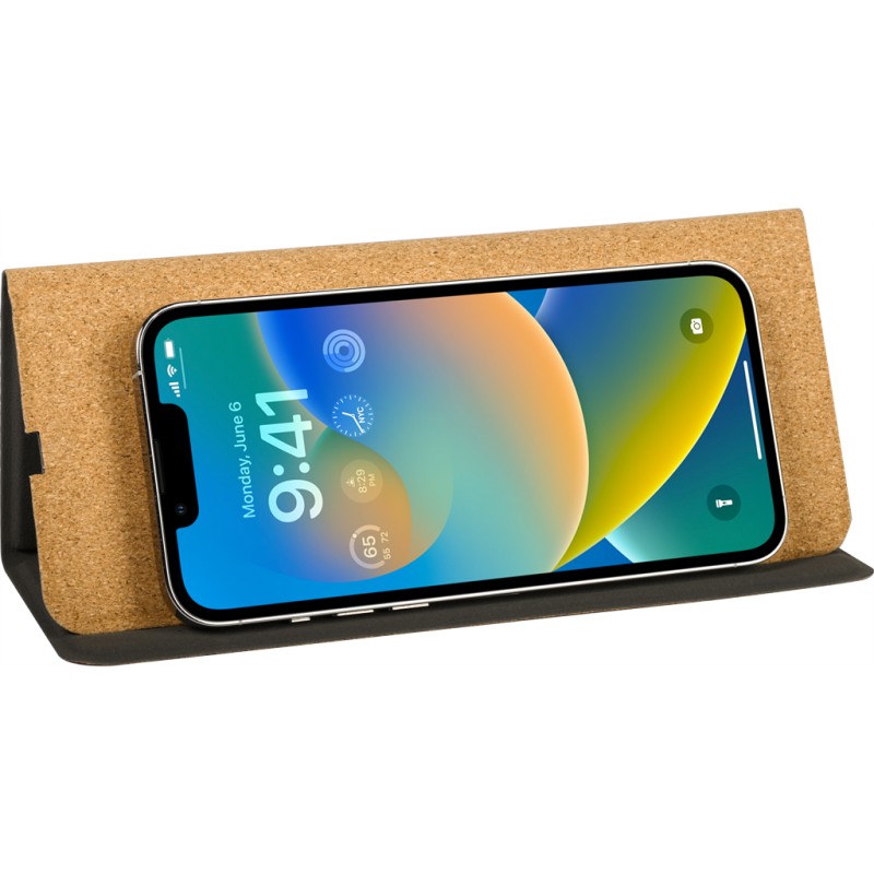 Tappetino mouse in sughero con caricatore wireless personalizzato E14589