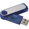 Memoria usb trasparente/blu royal personalizzato E146148GBTR/BL