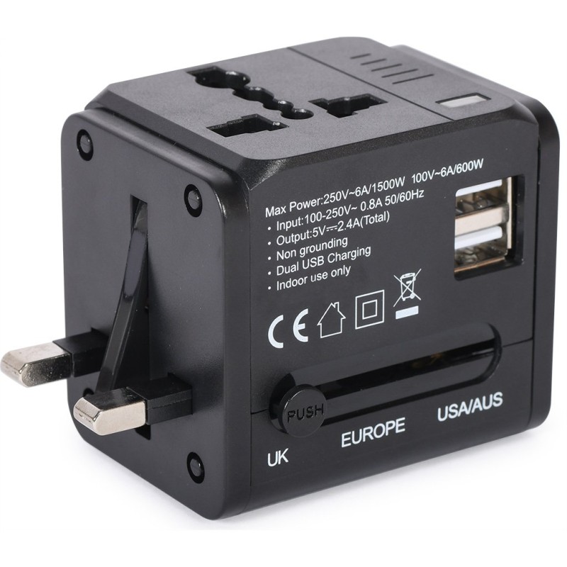 Adattatore universale di corrente in plastica personalizzato E14706