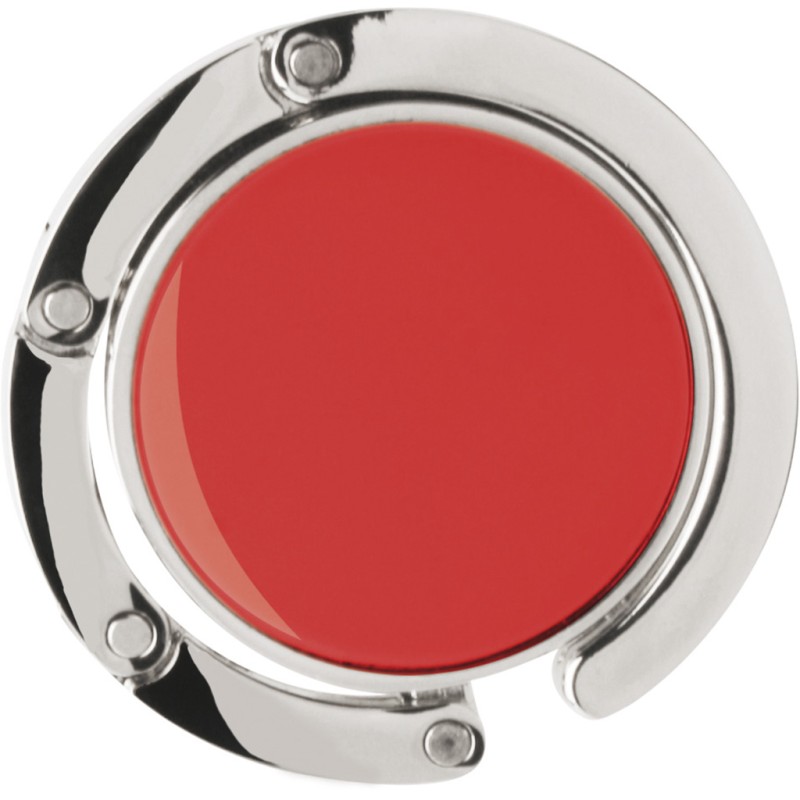 Gancio appendiborsa da tavolo in metallo rossa personalizzata E14128R