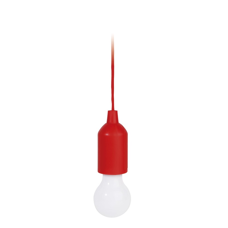 Lampada ad un led in plastica e poliestere rossa personalizzata E14247R