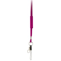 Porta badge in poliestere fucsia personalizzato E14100FU