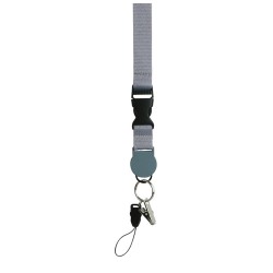 Porta badge in poliestere grigio personalizzato E14103GR