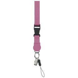 Porta badge in poliestere rosa personalizzato E14103RS