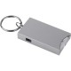 Portachiavi con luce led in plastica e metallo bianco personalizzato E14053B