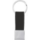 Portachiavi in metallo e finta pelle nero personalizzato E14207N