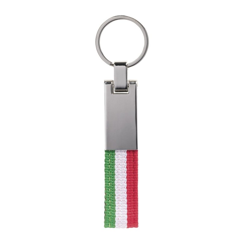 Portachiavi in metallo e poliestere personalizzato E14263