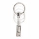 Portachiavi in metallo e pvc arancione personalizzato E14138A