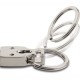 Portachiavi in metallo e pvc nero personalizzato E14137N