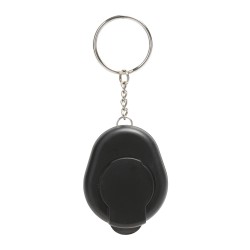 Portachiavi in plastica e metallo nero personalizzato E14267N
