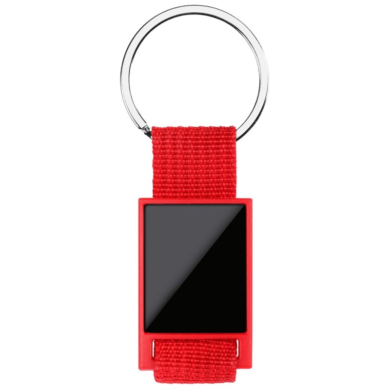 Portachiavi in plastica rosso personalizzato E14331R