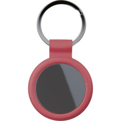 Portachiavi in pu e acciaio rosso personalizzato E14215R