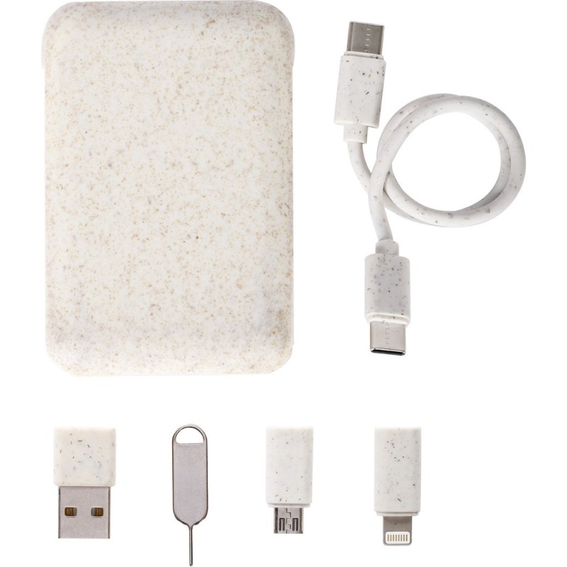 Set per ricarica e trasferimento dati in paglia di grano personalizzato E14704