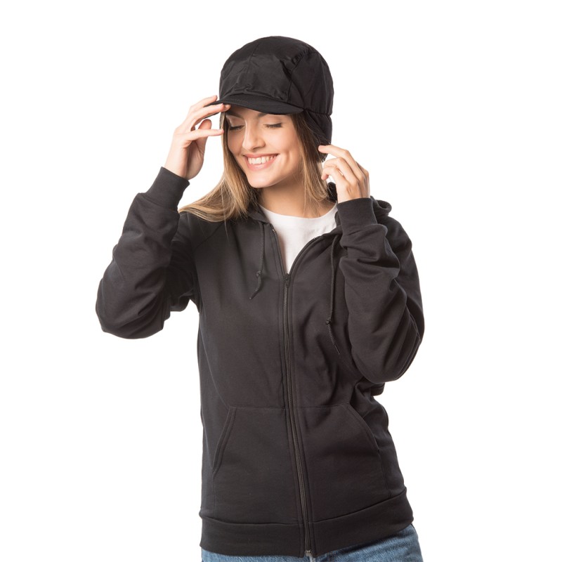 Cappellino 4 pannelli nero personalizzato K18075N