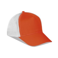 Cappellino 5 pannelli arancione personalizzato K18105A