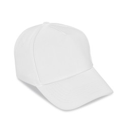 Cappellino 5 pannelli bianco personalizzato K18052B